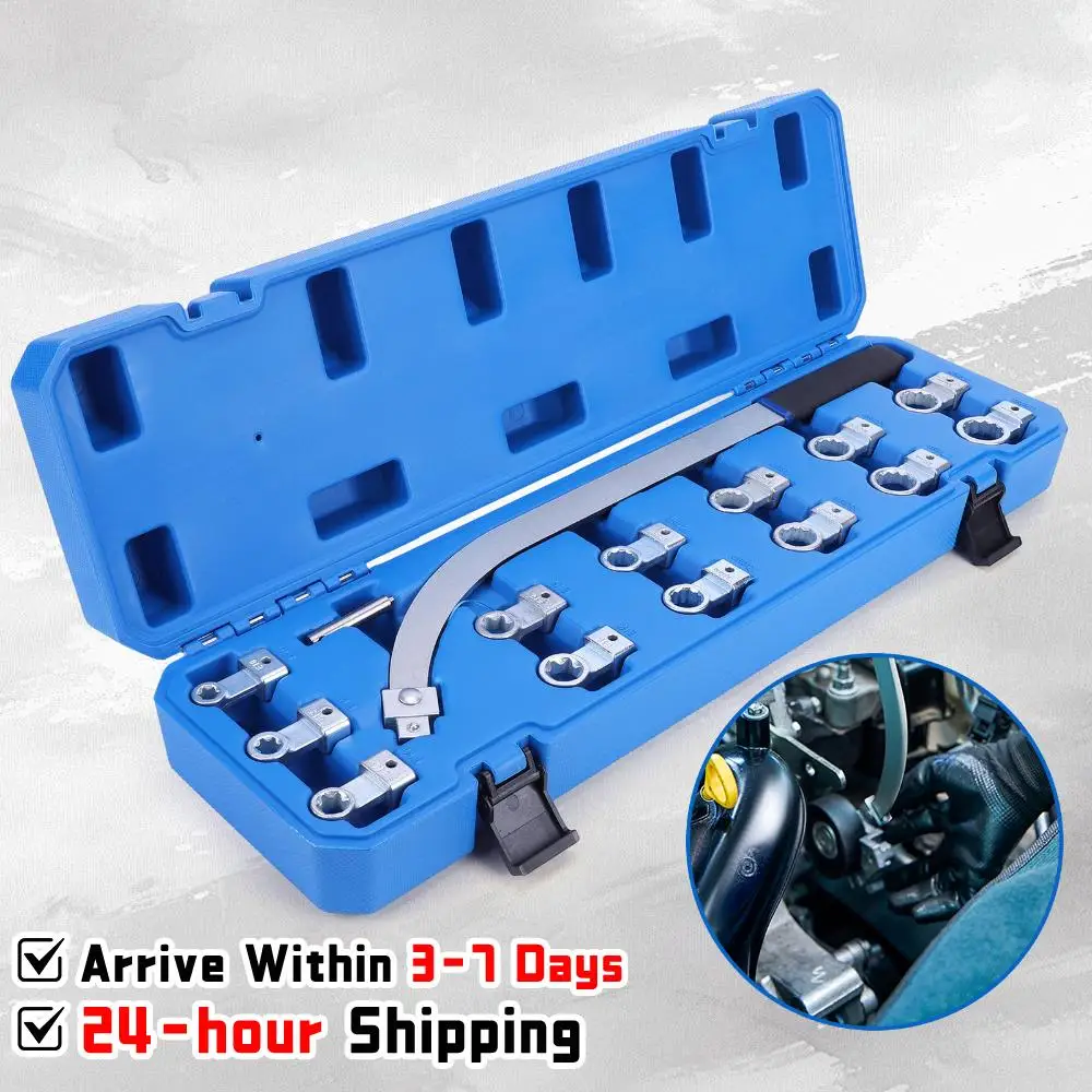 

15PCS Engine Timing Belt Tensioning Screw Remover Screw Removal Tool Idler Pulley Adjustment Wrench Fit for Most Vehicle Types