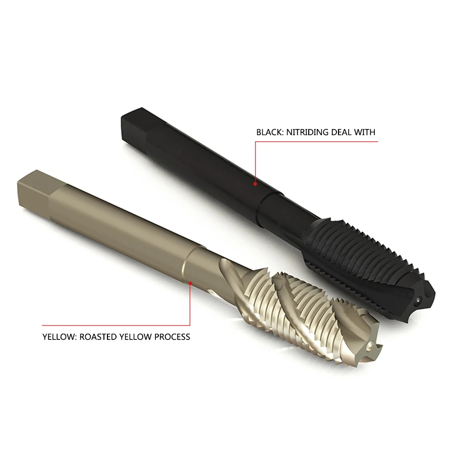 Máquina de torno cnc com cobalto-contendo ponta de parafuso torneira espiral de aço inoxidável torneira especial broca m3 m4 m5 m6 m8m10m12