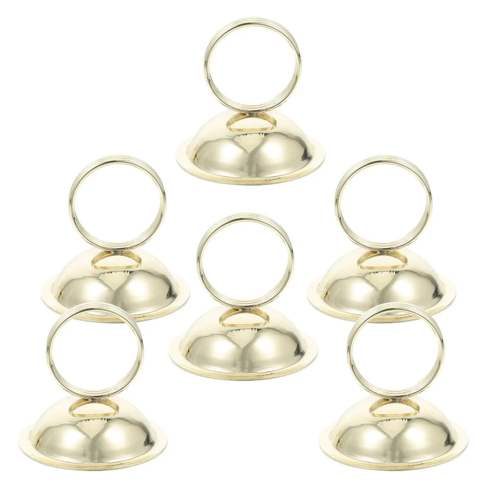

6pcs Table Sign Holders Vertical Number Plate Clips Iron Base Banquet Wedding Event Menu Card Stand Display Place Holder