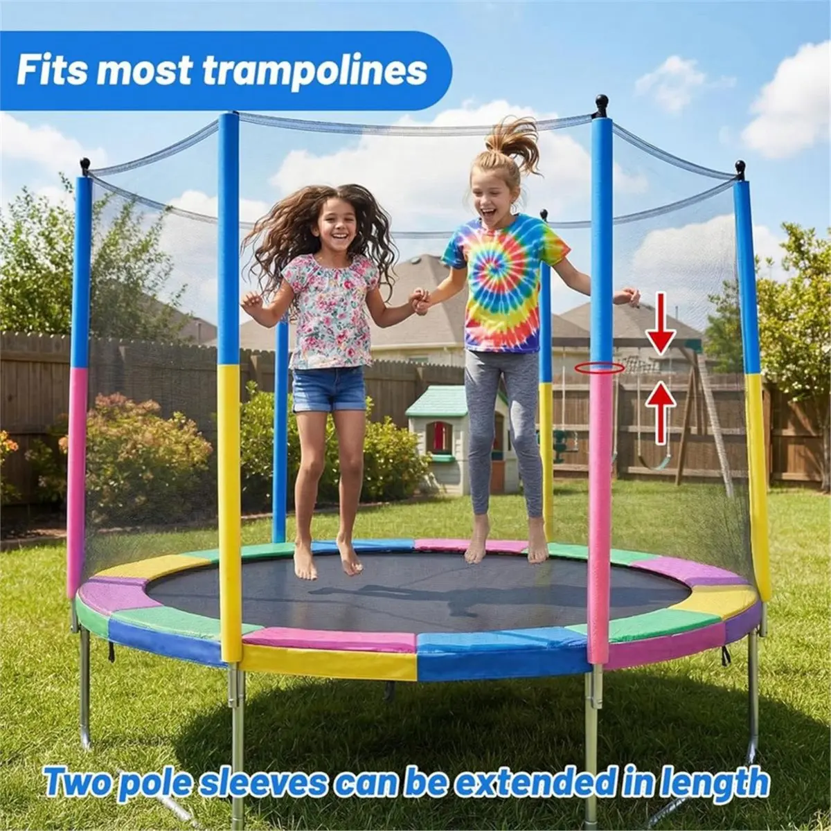 Big Discount 12PCS Rubber Trampoline Pole Foam Sleeves, Trampoline Replacement Poles, Protective Trampoline Pole Sleeves