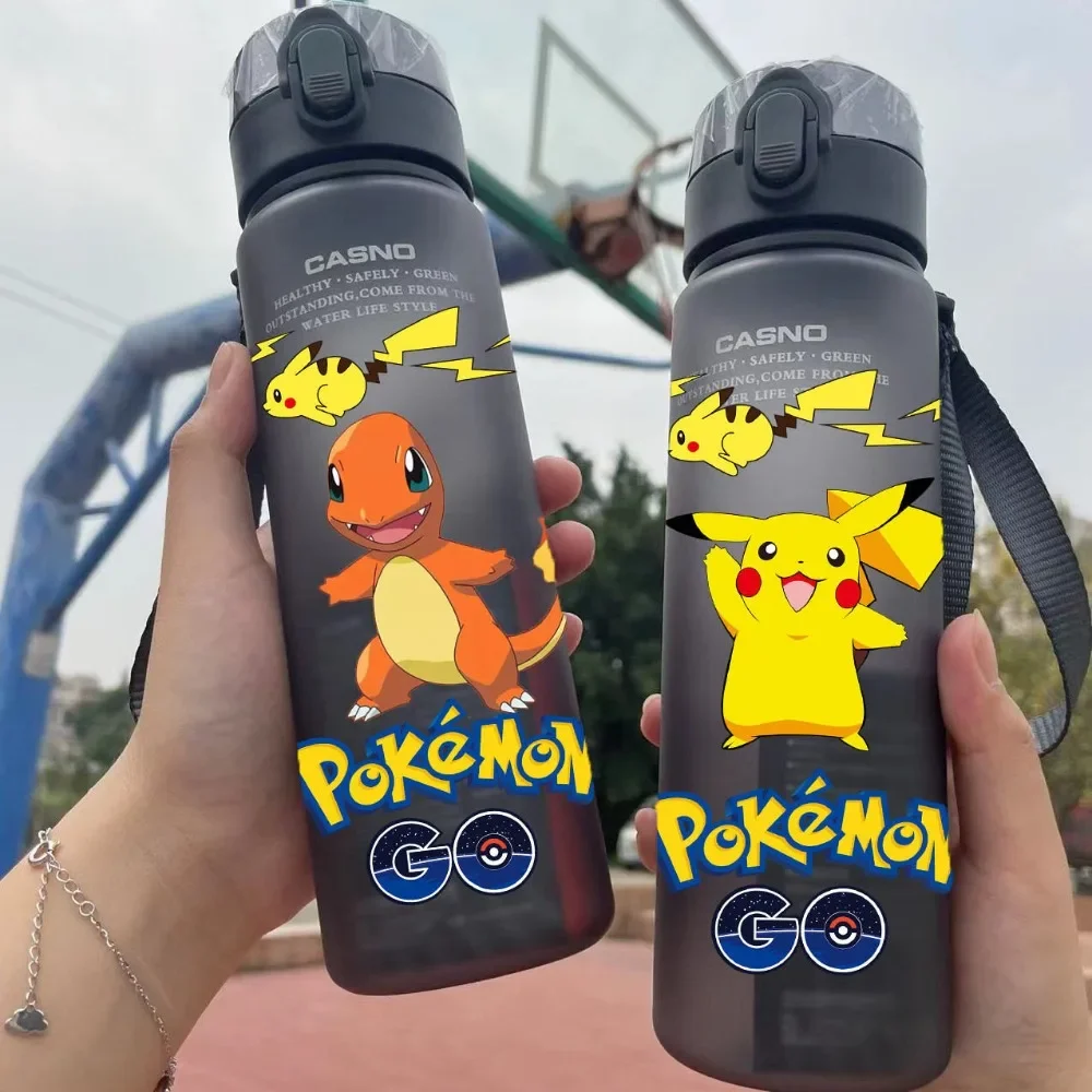 

560ML Pokémon Large Capacity Water Bottle Cartoon Character Print for Students Portable Drinking Cup for Boys Birthday Gift