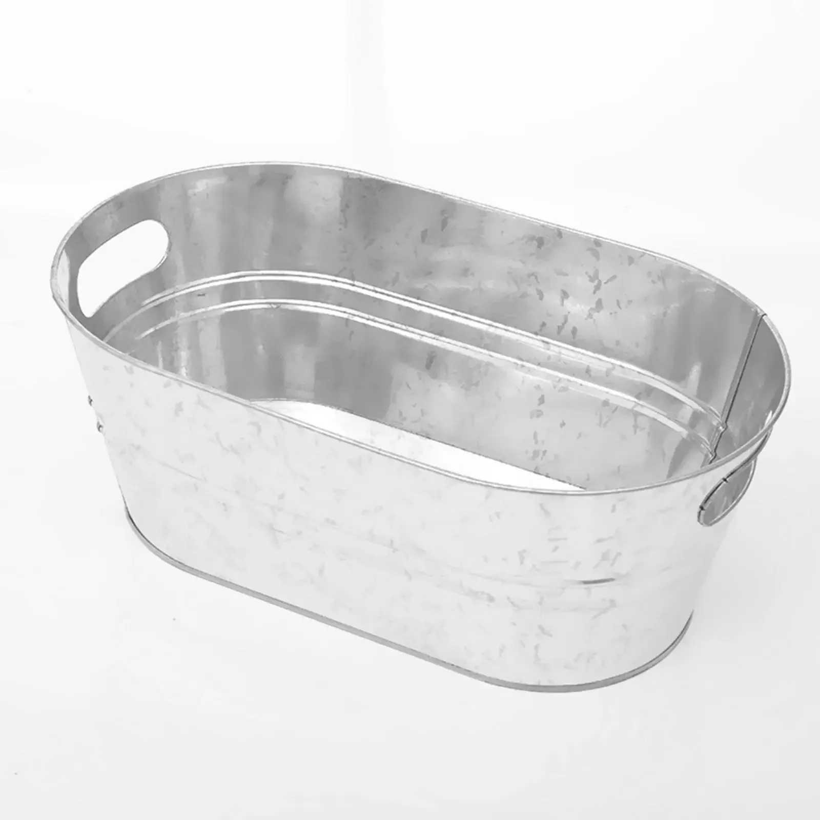 Long Galvanized Oval Tub Classic Classic Oval Ice Bucket for Parties Chilling Beer Beverage Party Home Swim Pool Party