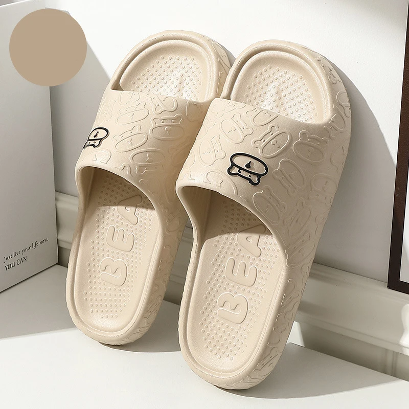 Mens Women Slippers Fashion Thick Platform Bathroom Home Indoor Non-Slip Anti-Slip Female Cloud Cushion Slides Soft Sole Eva