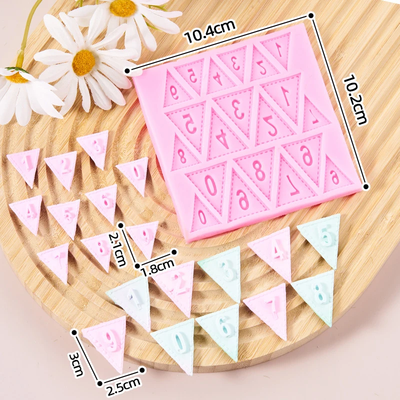 JCD DIY Arabic Numerals English Alphabet Silicone Mold Handmade Chocolate Pastry Cake Decoration Baking Tool Fondant Cookie Kit