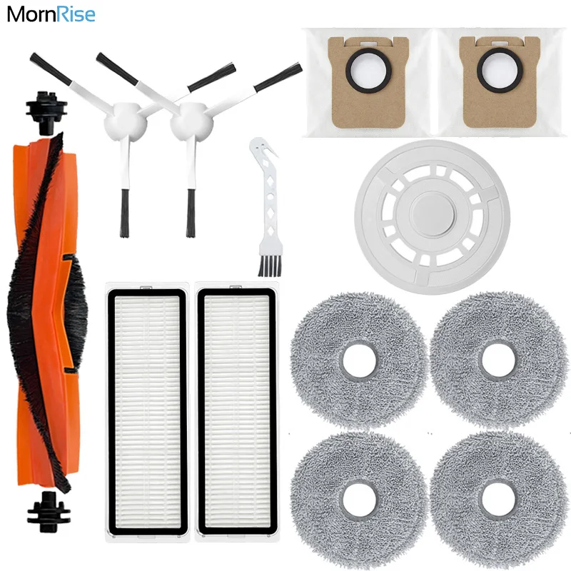 Accessories For Xiaomi Robot Vacuum S20+ / S10+ Vacuum Cleaner Spare Parts Replacement Kit Main Brush Hepa Filter Mop Pads