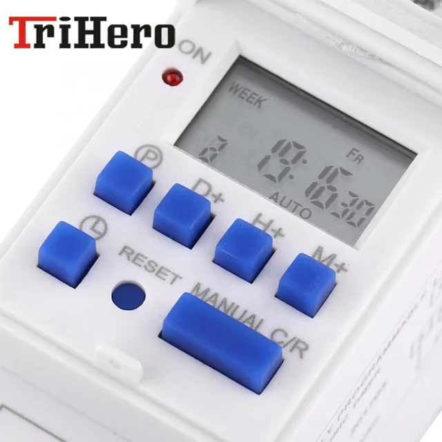 Din Rail Programmable Digital Timer Switch THC15A Relay Control Power 220V 230V 6A 10A 16A 20A 25A 30A Electronic Weekly