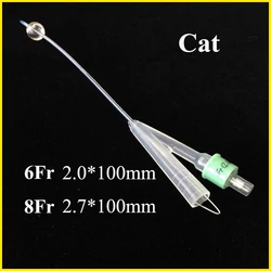 Pet Cat Urethrostomy Catheter Urinary Retention Stone Dredging Double Lumen Silicone Urethrostomy Hospital Clinic Supplies