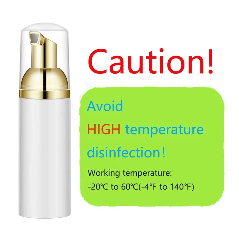 50ML/1.7Oz Foam Bottle With Gold Pump, 6Pcs, Empty Travel Foaming Dispensers For Soap, Shampoo