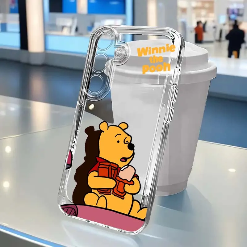 

Disney Cute Winnie the Pooh For Samsung A73 A72 A71 A55 A54 A53 A52 A51 A36 A25 A15 A14 A05s 5G Transparent Phone Case