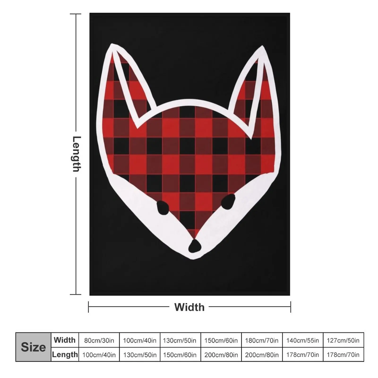 Lumberjack Fox Throw Blanket for winter halloween Blankets