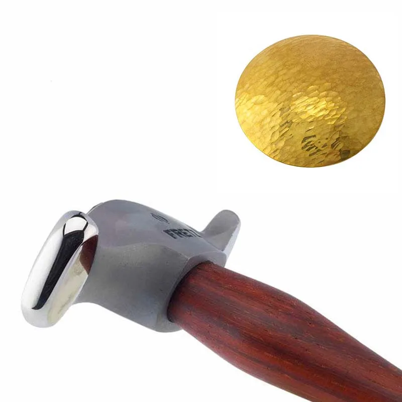 Fretz HMR-8 Jeweler’s Rounded Narrow Raising Hammer for Metal Embossing Pod Oblong Shapes Jewelers Forming Tool