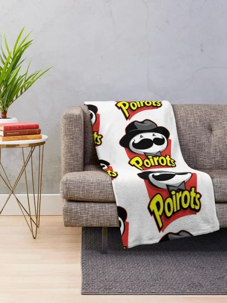 poirots mustache Throw Blanket Sofa Quilt Polar Blankets