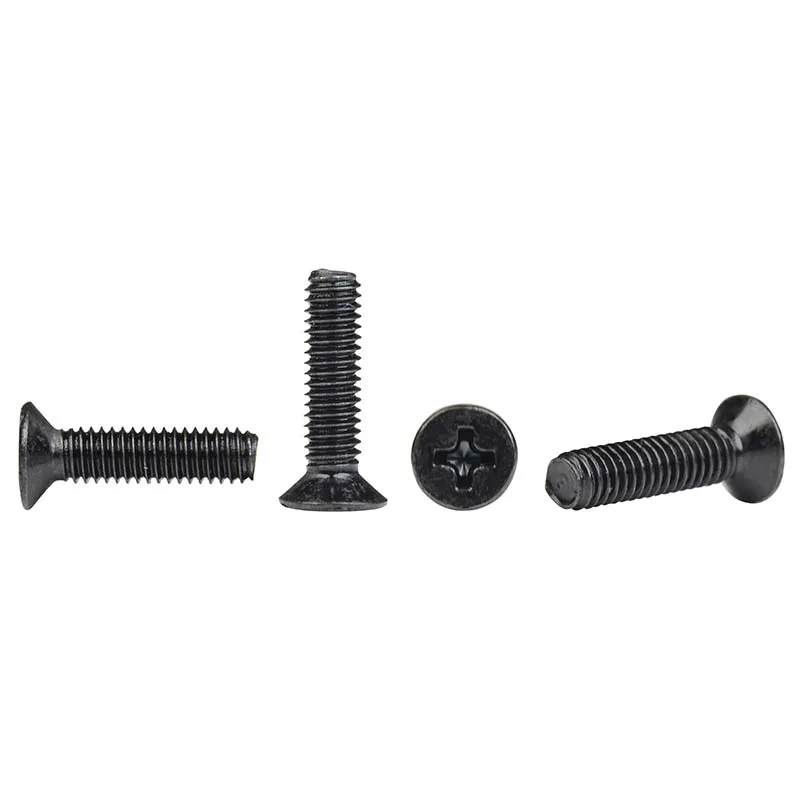 500Pcs  M2 M2.5 M3  Mini Small Micro Black Steel Cross Phillips Flat Countersunk Head Screw Bolt