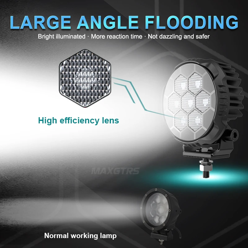 Auto Working Light Spotlight 4.4inch 81W LED Work Light Bar Sport Combo Lamp Offroad Driving Truck White Universal Headlight