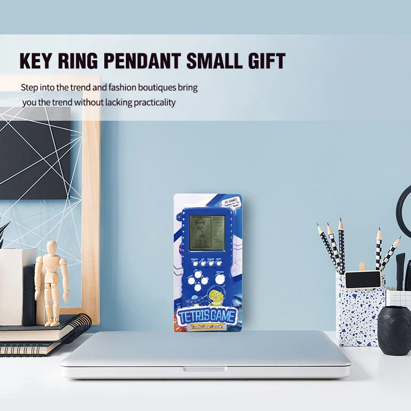 1Pcs Bleu Rétro Console De Jeu Portable Enfants Classique Nostalgique Jeu Machine Jouets Éducatifs Personnes Âgées Joueur De Jeu