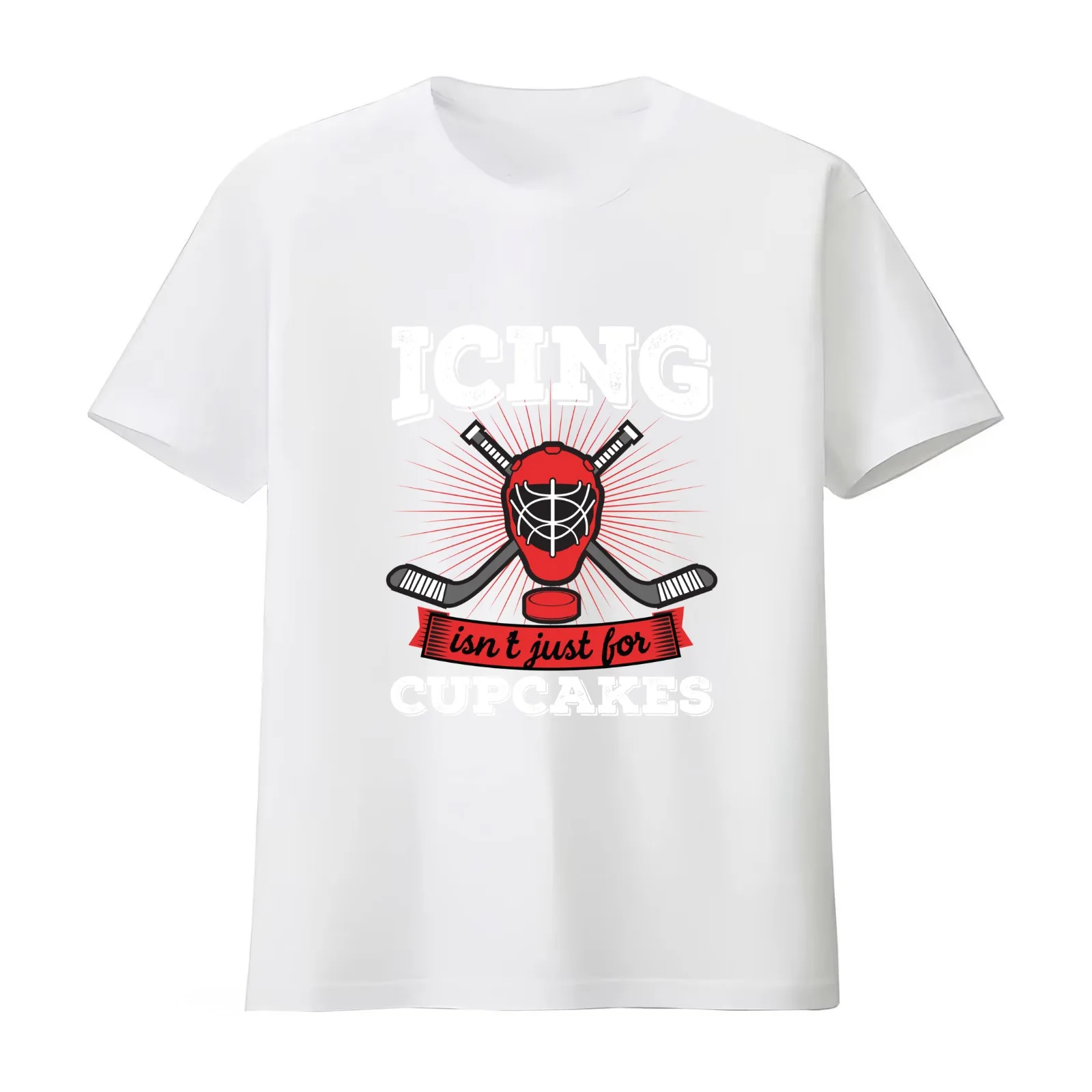 Funny Icing Isnt Just For Cupcakes Hockey Meme Gift T-Shirt Summer Casual Cotton Tee Oversized Streetwear Tops 100% Cotton