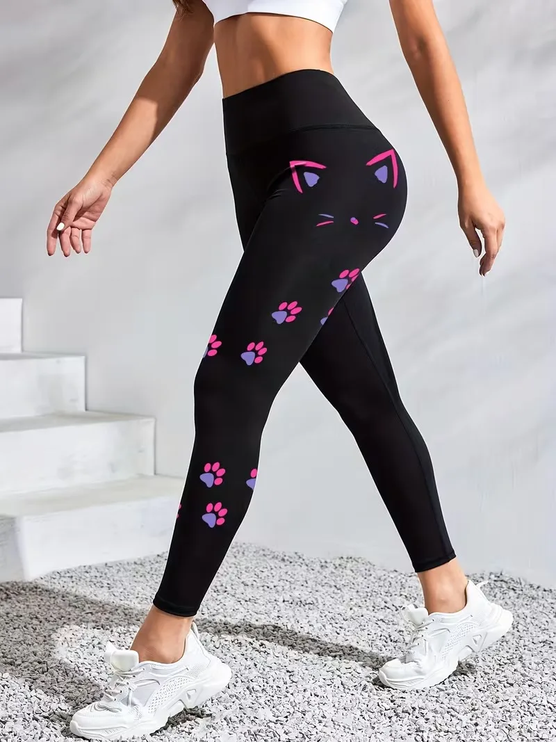 Women's Pants Flower Printed Leggings Cozy Leggings Casual Boho Full Length Elastic Waist Stretchy Vacation Street Daily Wear