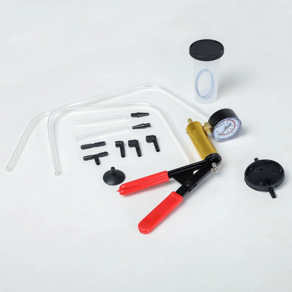 新しいポータブル耐久性のあるアルミニウム真空計車のメンテナンス車のオイル抽出とブレーキ液交換ツール