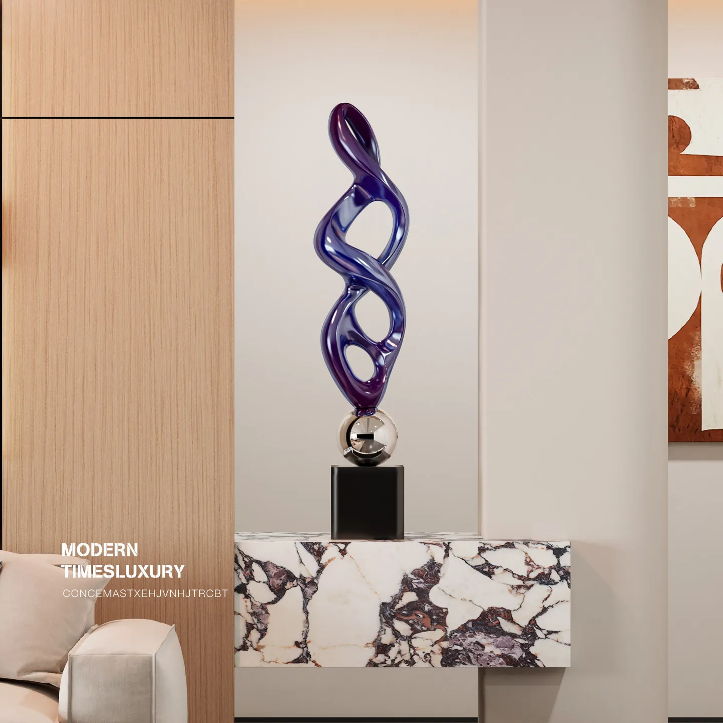 Home Decor Modern Abstract Sculpture Luxury Art Resin Statues Living Room Office Desktop Ornaments Housewarming Art Decor Gifts
