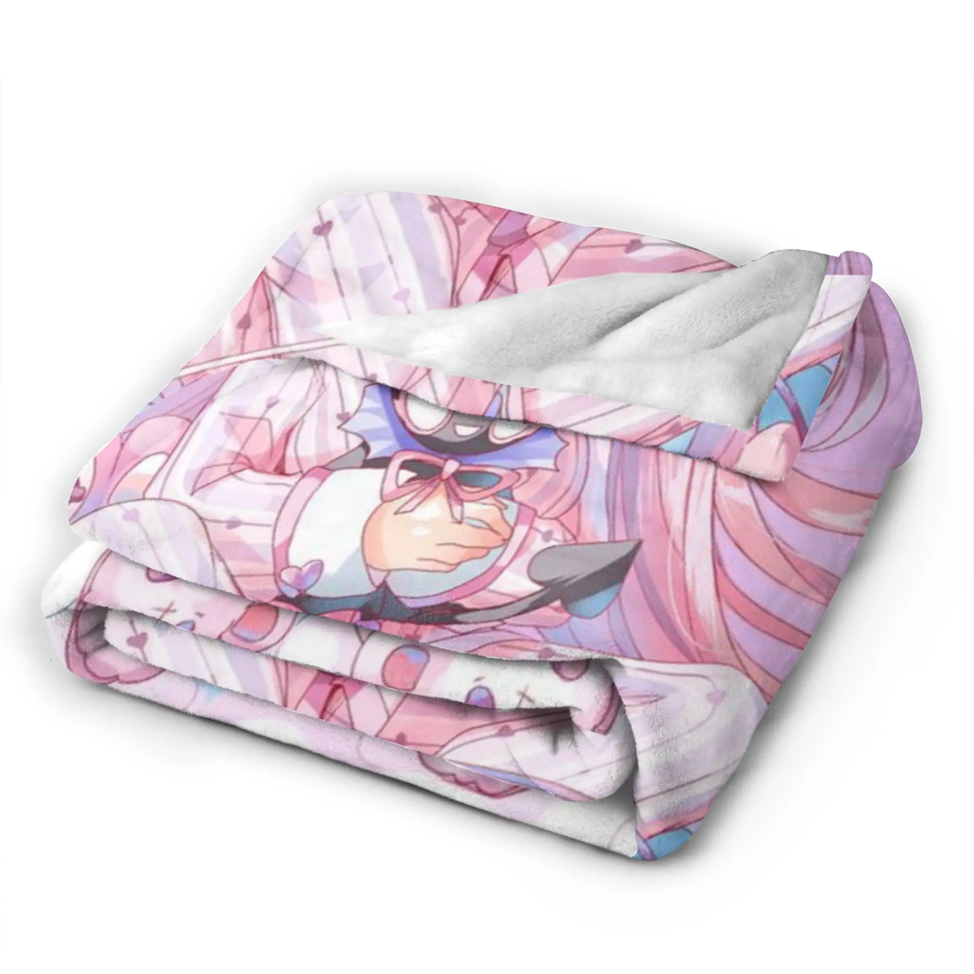 Warm Soft Blanket Camping Ironmouse Vtuber Throw Blanket Funny  Bedspread For Outdoor