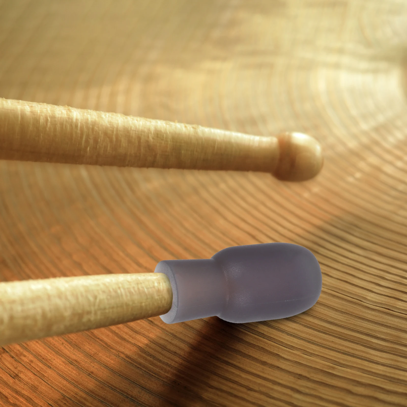 

4pcs Grey Silent Drum Practice Tips Mute Covers Noise Reducing Silicone Drumstick Protectors Replacement Parts Drum for Quiet