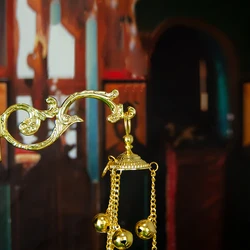HTISOK Church Wall Hook Chalice Orthodox & Catholic Church Supplies Gold Engraved Incense Burner Hook Set Church Wall Hook