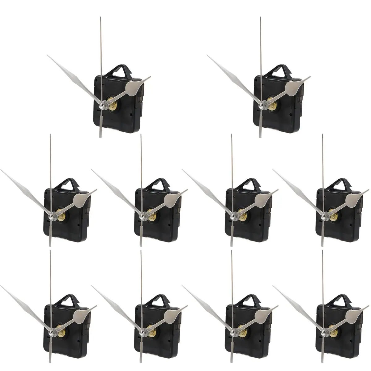 SALE AA63 10Pcs DIY Silent Movement Mechanism Spindle Hands Sets Wall Quartz DIY Clock Movement Mechanism Repair Part Clock Kit