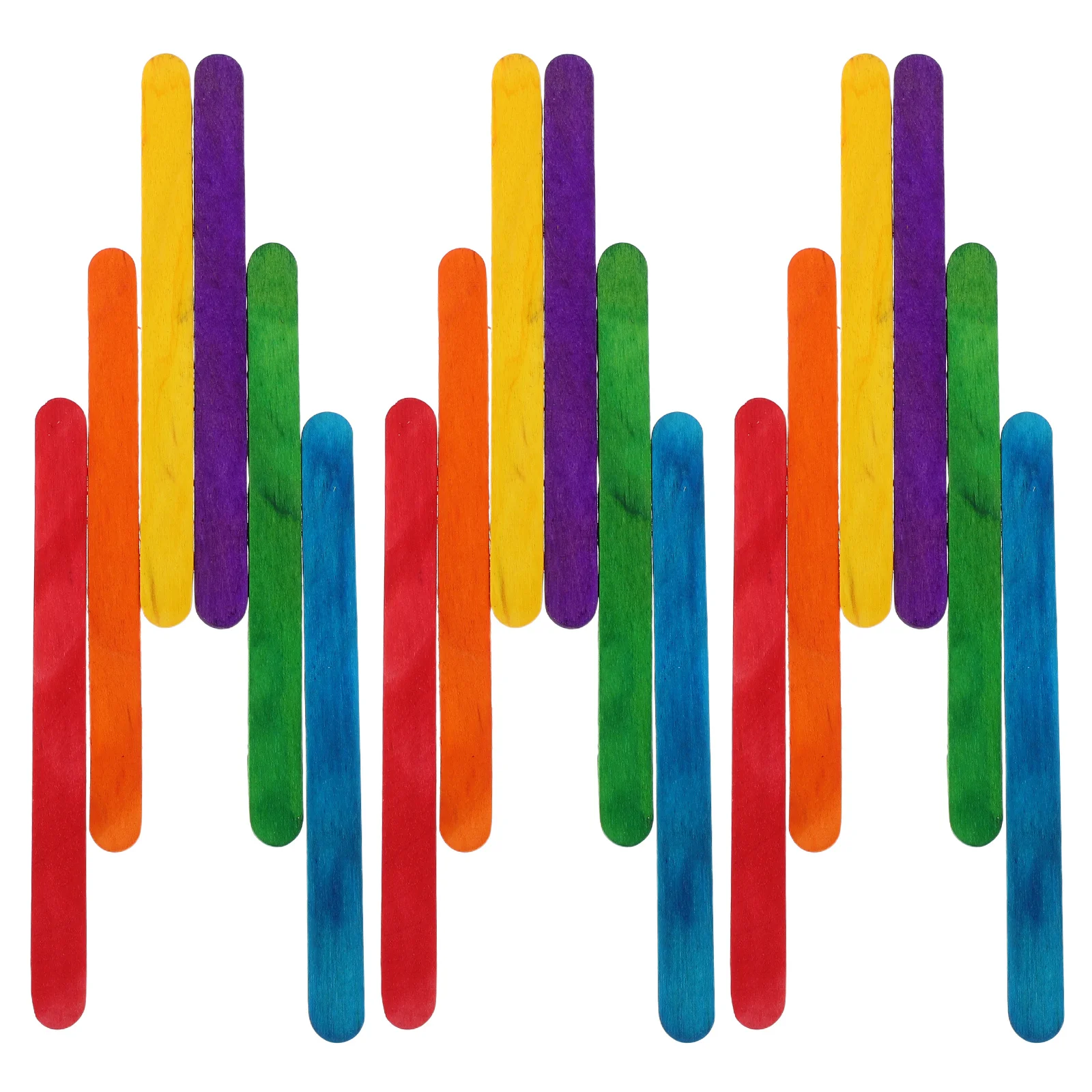 

500Pcs Wood Craft Sticks 114x10x2mm Colored Popsicle Flat Rods for Ice Cream Sticks DIY Cake Pop Projects Classroom Art Supplies