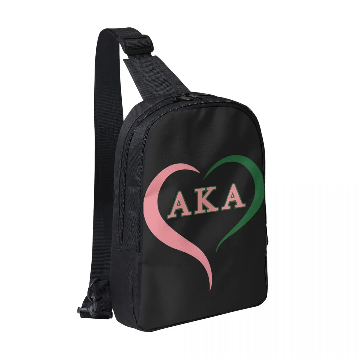 

Sorority Gifts AKA Chest Bag Men Sling Crossbody Backpack Chest Bag Traveling Hiking Daypack Shoulder Bag