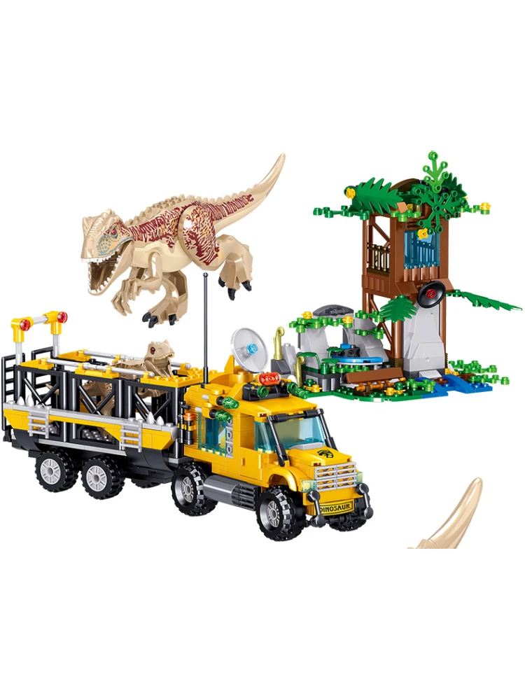 Aufklärungs-Tyrannosaurus Rex-Jungen-Spielzeug für Kinder, zusammenbaubar mit DIY-Bausteinen und Weihnachts- und Geburtstagsgeschenken – Detail 1