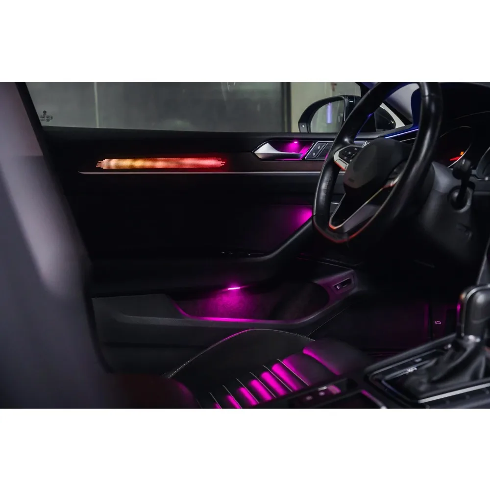 

Динамический углеродный светильник в стиле дерева для Volkswagen VW Arteon 2019-2020 Passat B8, аксессуары для внутреннего светодиодного освещения
