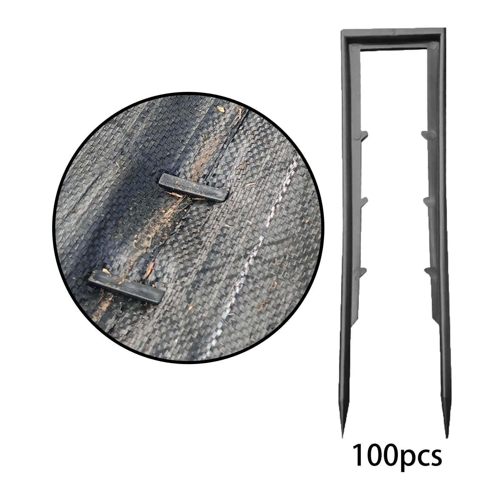 

100Pcs Fence Stakes Plastic Securing Nail Pins Garden Staples for Backpacking