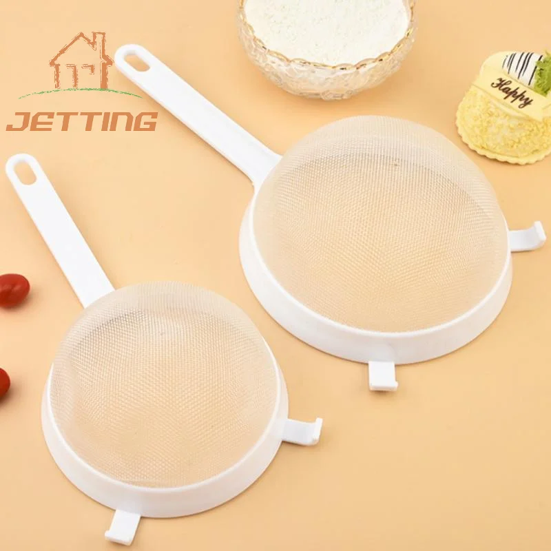 Colador de Malla Fina de Plástico con Mango, Filtro para Leche de Nueces, Harina, Leche de Soja, Café, Utensilios de Cocina