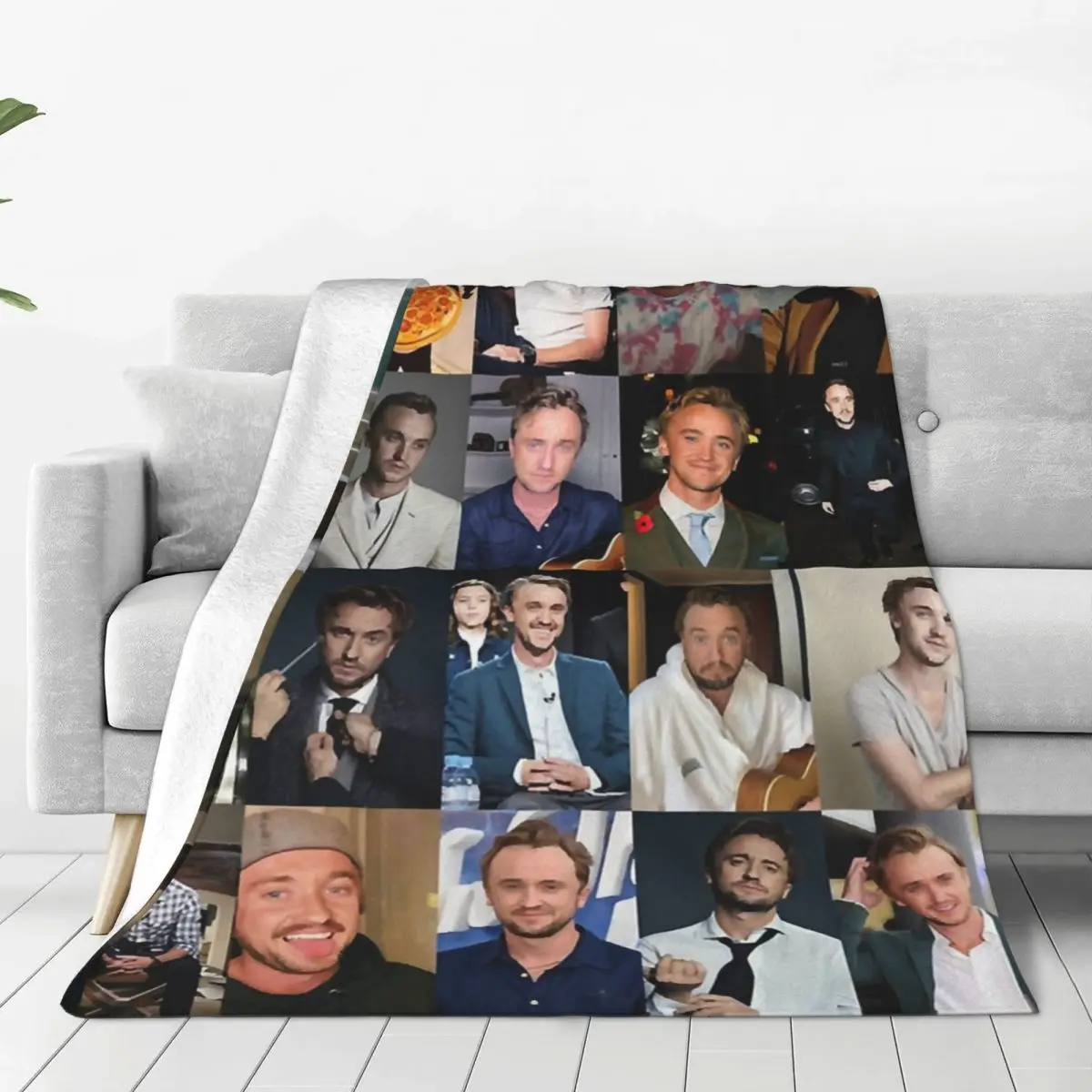 Cozy More Then Awesome Tom Felton Collage Blanket Accessories Sofa Decorative Throw Blanket Soft Flannel for Travel