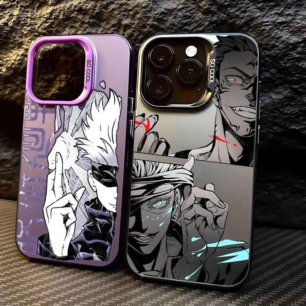 Чехол для телефона с изображением аниме дзюдзюцу кайсен для IPhone 16, 15, 14, 13, 12, 11 Pro Max X XR XS 7, 8 Plus Mini SE 2020 2022, чехол Gojo
