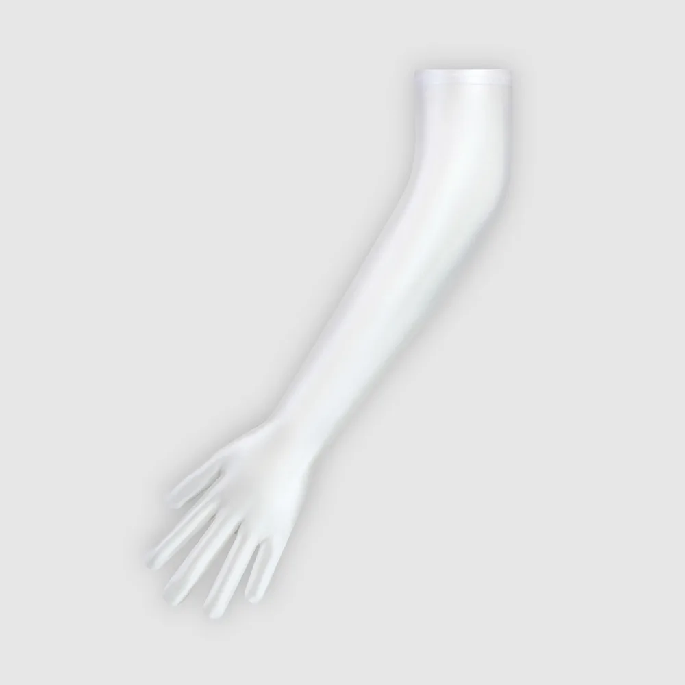 Gants longs multicolores en spandex extensible, brillant et soyeux, étiquette de protection solaire pour cyclisme, cosplay anime