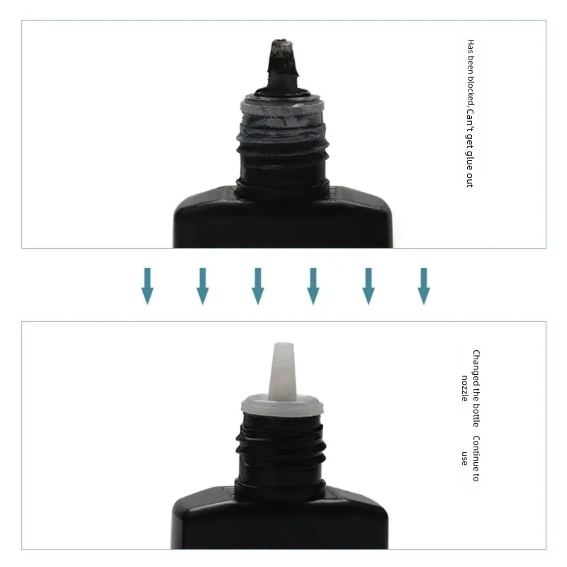 100pcs Eyelash Glue Bottle Plug Adhesive Cup Nozzle Lash Extension Adhesive Holder Bottles Stopper Eyelashes Lifting Makeup Tool
