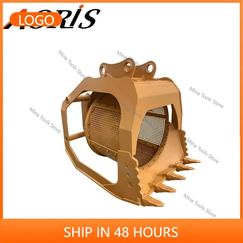 AORIS ARS08 Heavy Hydraulic Soil Rotary Screening Bucket for 17-23 Ton Excavators
