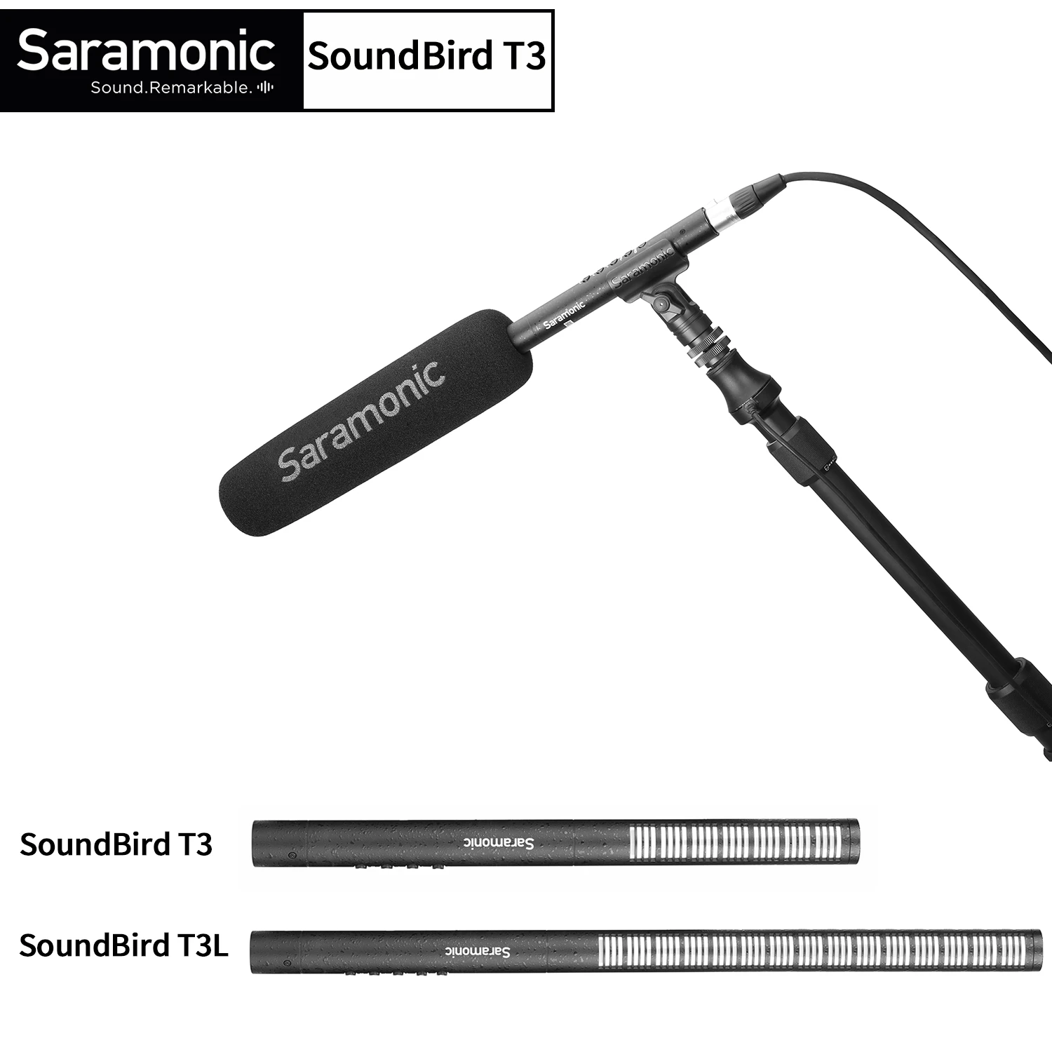 

Saramonic Professional Shotgun Condenser Microphone SoundBird T3/T3L for Filmmaking Field Recording Sound News Interview Vlog