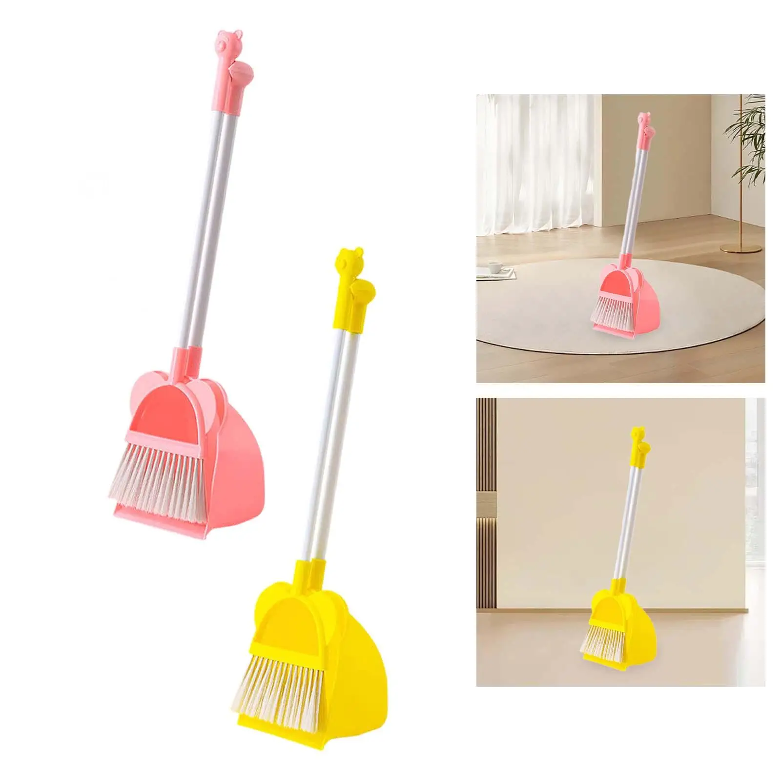 Kids Cleaning Set Holiday Gifts Pretend Play Educational Mini Broom with Dustpan for Kids for Kindergarten Preschool Boys Girls