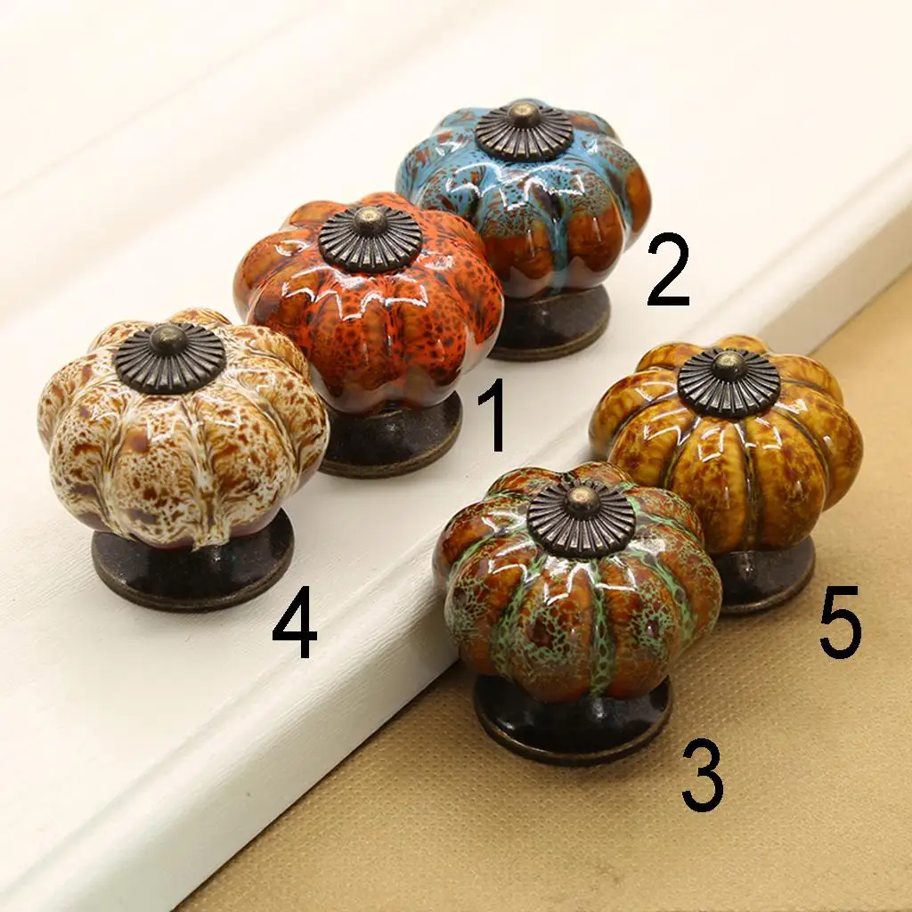 Lovely Adorable Small Round Pumpkin Cabinet Pull Handle for Closet Kitchen