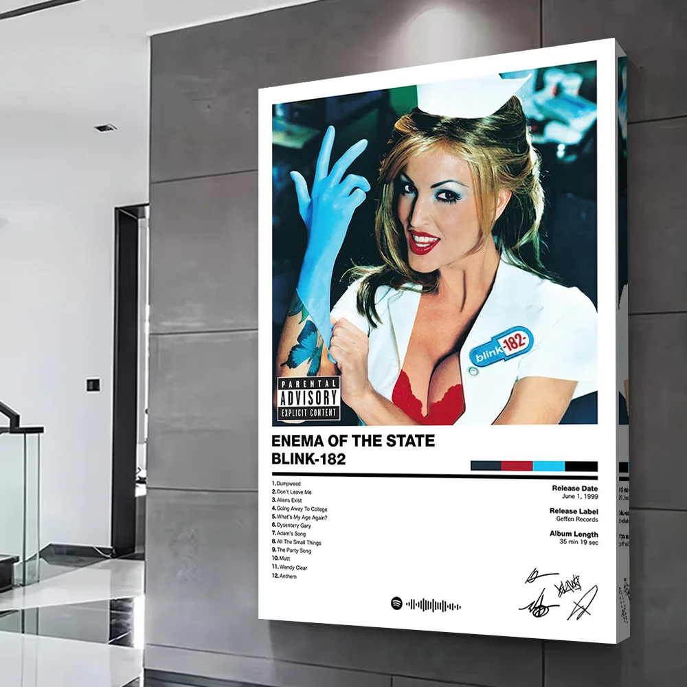 Blink-182 - Enema Of The State Printing Poster Custom Pictures Wall Art Canvas Painting Gift for Room Decorations Home Decor