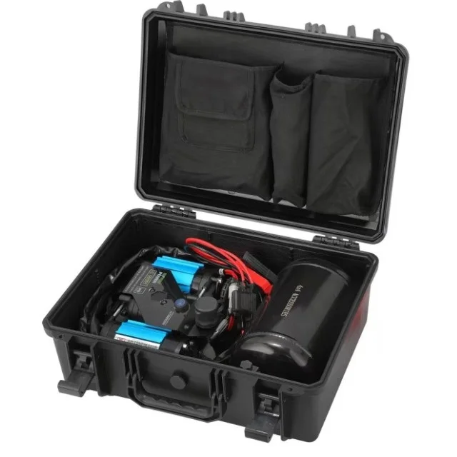 

Twin 12v Carrying Case Hose Air Pump Dual Compressor with Tank