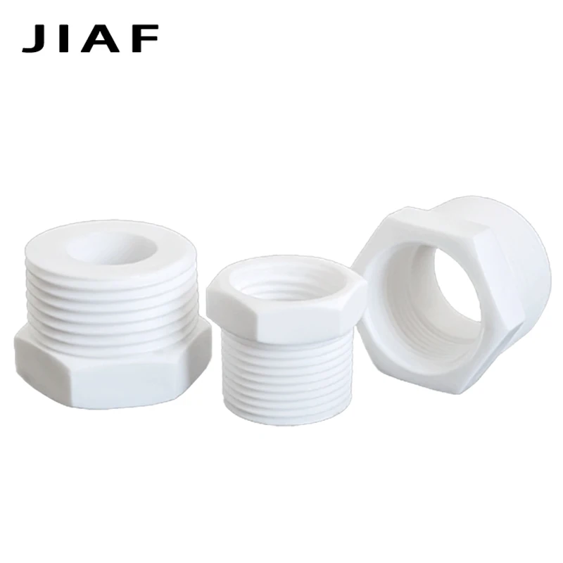 1 Piece Plastic Changing Ring DN20-15 DN25-20 DN25-15 Threaded Bushing Connector Straight Male/Female Change Joint Pipe Fittings