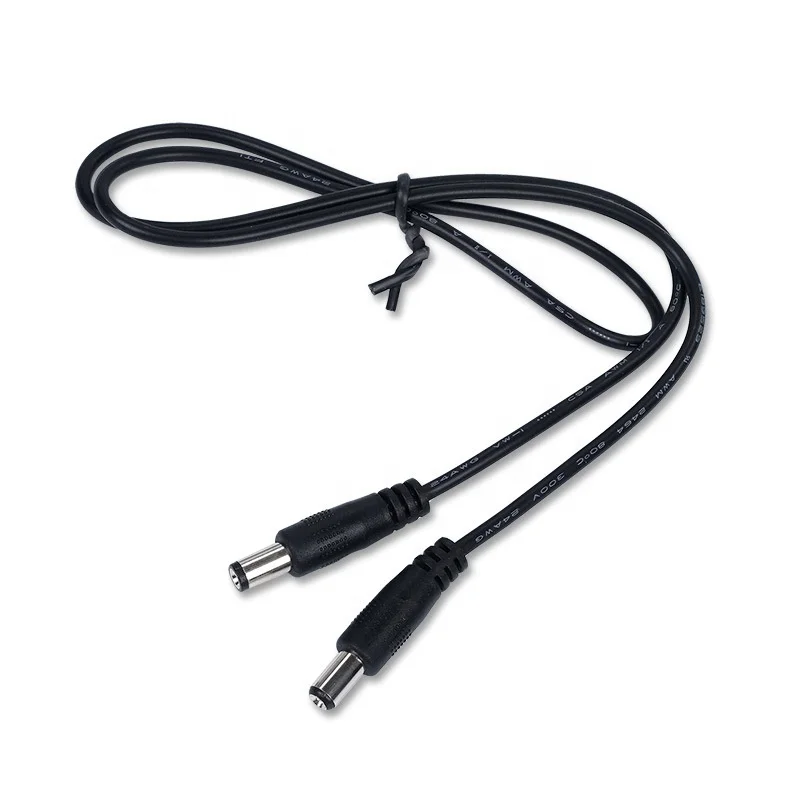 5pcs 1m 18AWG 5.5x2.1 Male Connector Dc Power Cable for LED Strip,Surveillance Camera,CCTV Security Camera