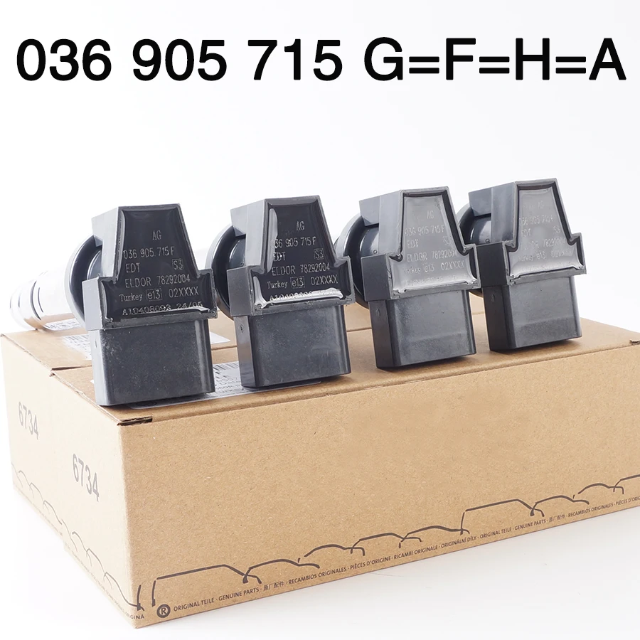 OE 036905715G ignition coil Turkey 4PCS FOU A1 POLO Jetta/syncro Fabia Caddy beetle EA111 1.4 1.6L 036905715H 036905715F