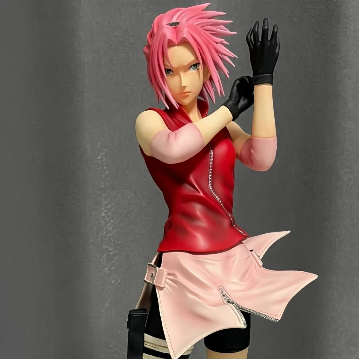 Gk 28cm Haruno Sakura Door God Series Ninja Action Figure Standing Statue Model Ornament Pvc Dolls Kids Collectible Toys Gifts