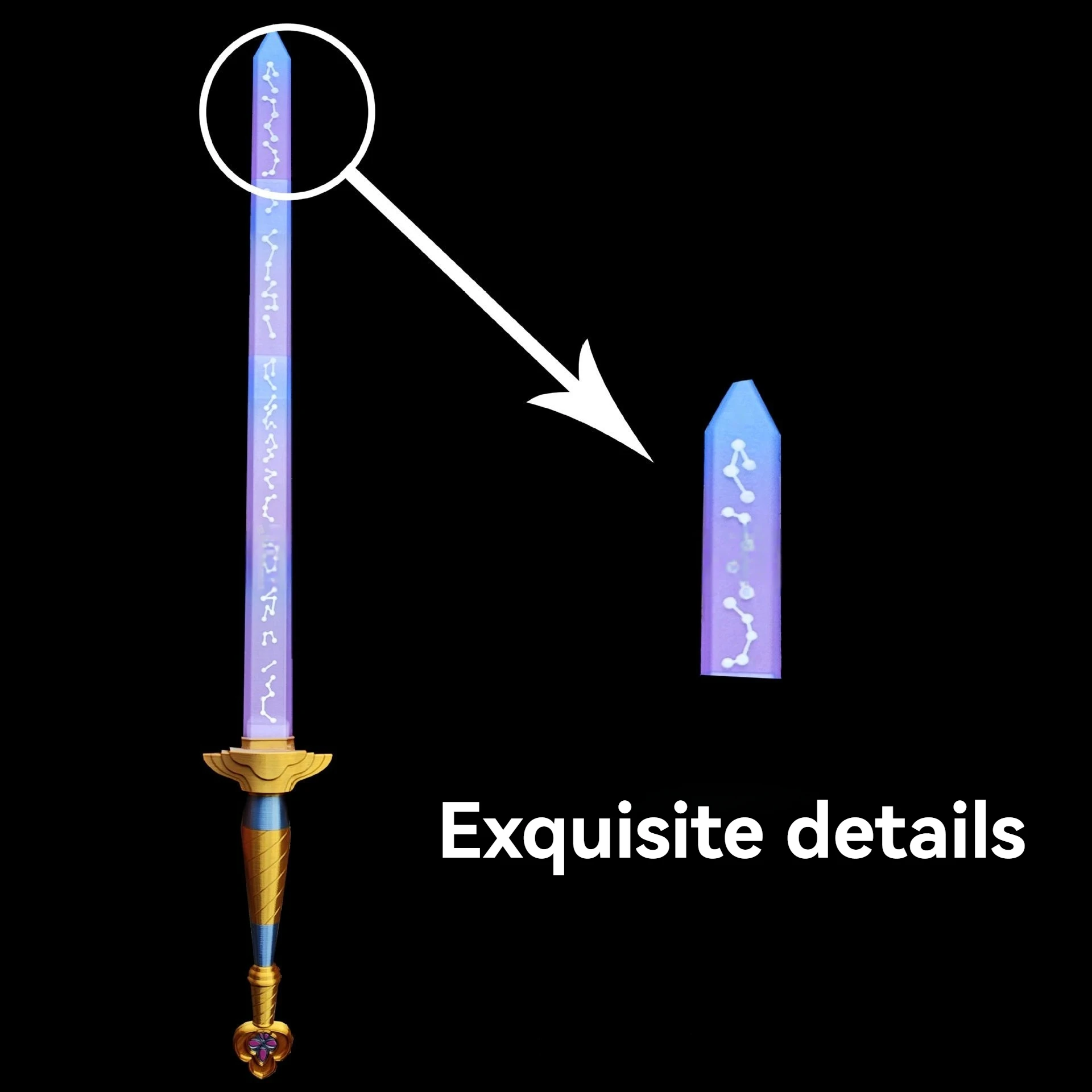 Espada De Demon Hunter – Accesorio De Cosplay De Anime, Arma Ligera De ABS De 60 Cm, Ideal Para Halloween Y Convenciones