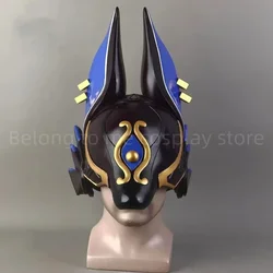 Genshin Mask Cos Helmet Hat Head Set Accessories The Kane With Dog Ears Cosplay Props Anubis Character Headgear Cos Halloween