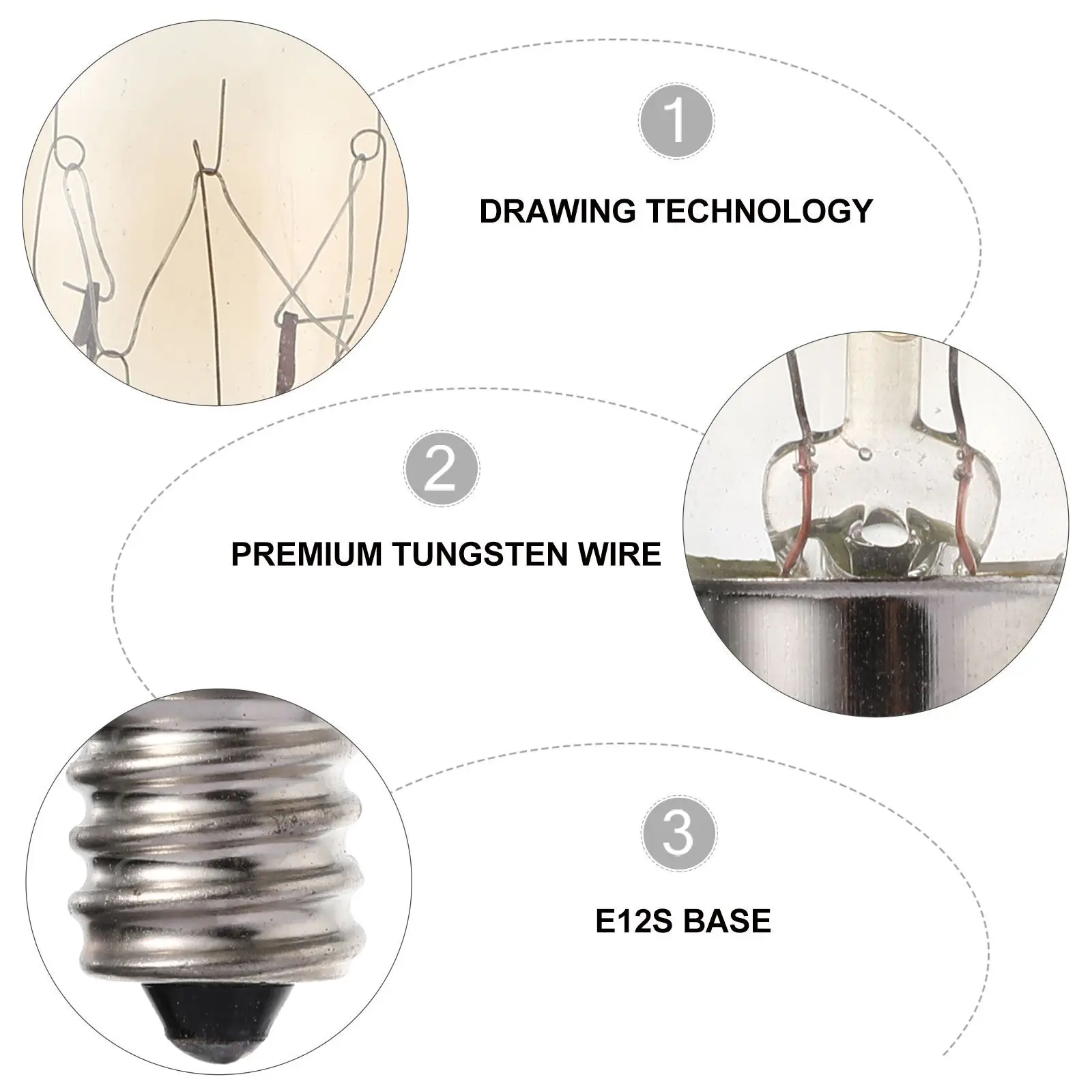 4 قطعة 10 واط التنغستن ضوء لمبة E12s قاعدة الثلاجة استبدال مصباح الثلاجة الأجهزة لمبة ل شفاط المطبخ وأداة الآلة